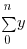 sum{0}{n}{y}
