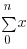 sum{0}{n}{x}